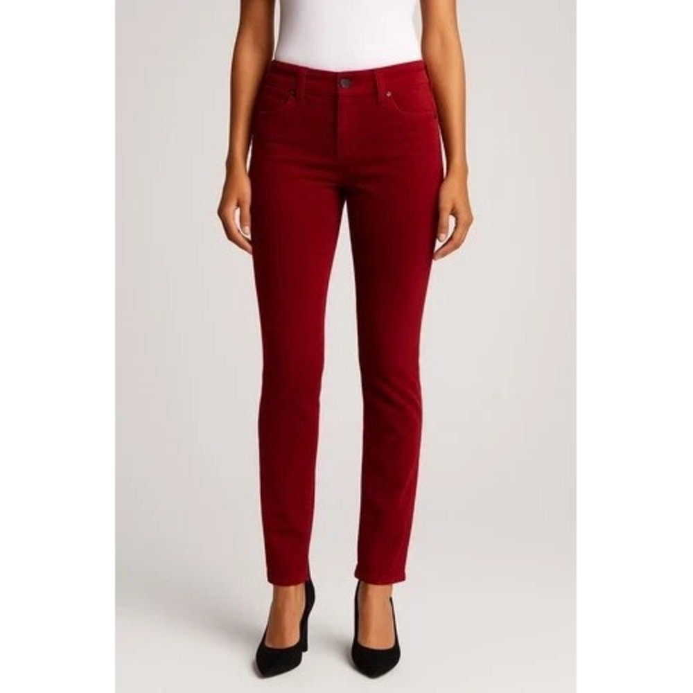 Rock & Republic Corduroy Pants Women's Size 4 Red Skinny Jeans